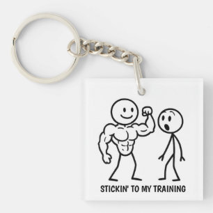 Gym Stick Figuur Sleutelhanger