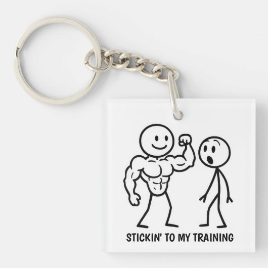 Gym Stick Figuur Sleutelhanger (Voorkant)