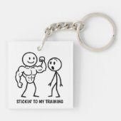 Gym Stick Figuur Sleutelhanger (Achterkant)