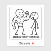 Gym Stick Figuur Sticker (Vel)
