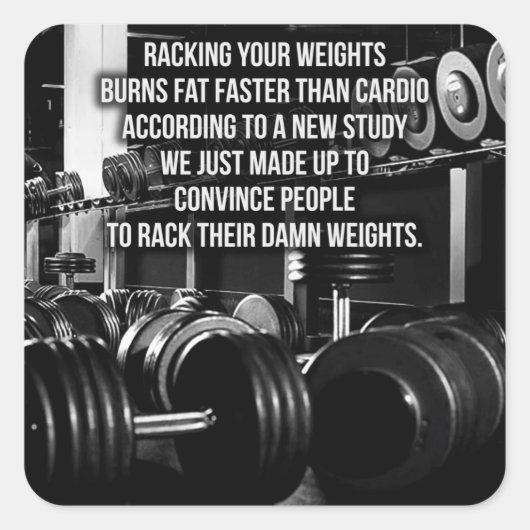 Gym Sticker - Rack Your Weights! (Voorkant)