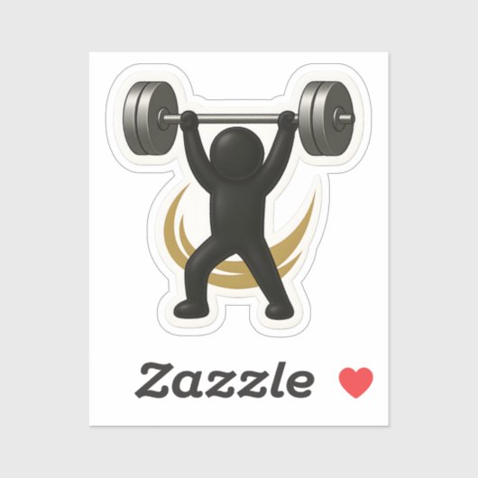 Gym Sticker – Weightlifter Design (Vel)