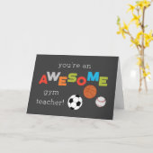 Gym Teacher Appreciation Day Balls Geweldige Kaart (Gele Bloem)