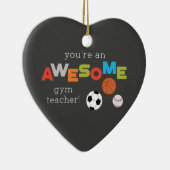Gym Teacher Appreciation Day Balls, Geweldige Keramisch Ornament (Rechts)