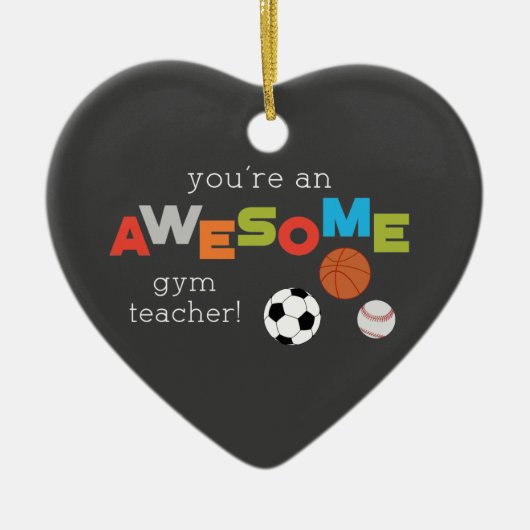Gym Teacher Appreciation Day Balls, Geweldige Keramisch Ornament (Voorkant)