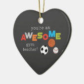 Gym Teacher Appreciation Day Balls, Geweldige Keramisch Ornament (Links)
