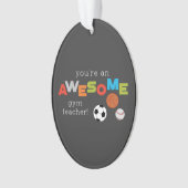 Gym Teacher Appreciation Day Balls, Geweldige Ornament (voorkant)