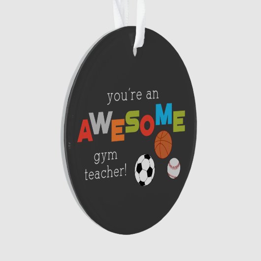 Gym Teacher Appreciation Day Balls, Geweldige Ornament (voorkant)