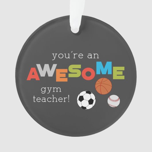 Gym Teacher Appreciation Day Balls, Geweldige Ornament (voorkant)