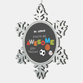 Gym Teacher Appreciation Day Balls, Geweldige Tin Sneeuwvlok Ornament (Rechts)