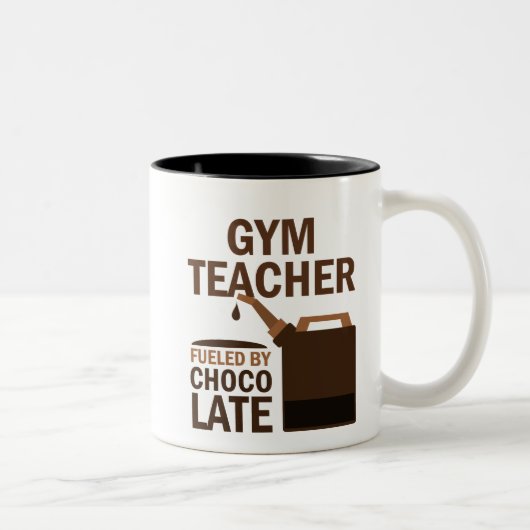 Gym Teacher (Funny) Gift Tweekleurige Koffiemok (Rechts)