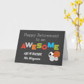 Gym Teacher Pensioenballen Geweldige Aanpassen Kaart (Gele Bloem)