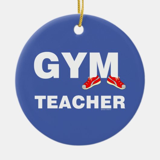Gym Teacher Sneakers Keramisch Ornament (Voorkant)