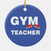 Gym Teacher Sneakers Keramisch Ornament (Achterkant)