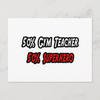 Gym Teacher Superheld Briefkaart