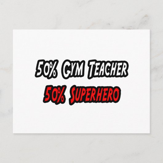 Gym Teacher Superheld Briefkaart (Voorkant)