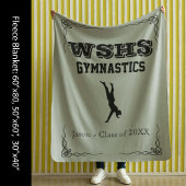 Gym Team Fleece Large Blanket Black Text voor jong