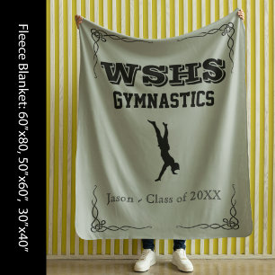 Gym Team Fleece Large Blanket Black Text voor jong Deken