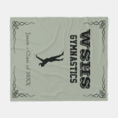 Gym Team Fleece Med Blanket Black Text voor jongen Deken (Voorkant (Horizontaal))
