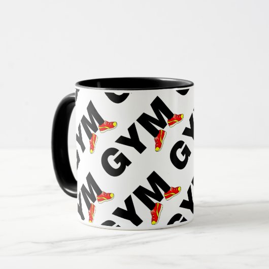 Gym Tekst Sneakers. Mok (Voorkant links)