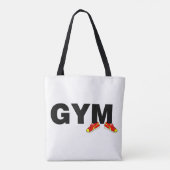 Gym Tekst Sneakers. Tote Bag (Achterkant)