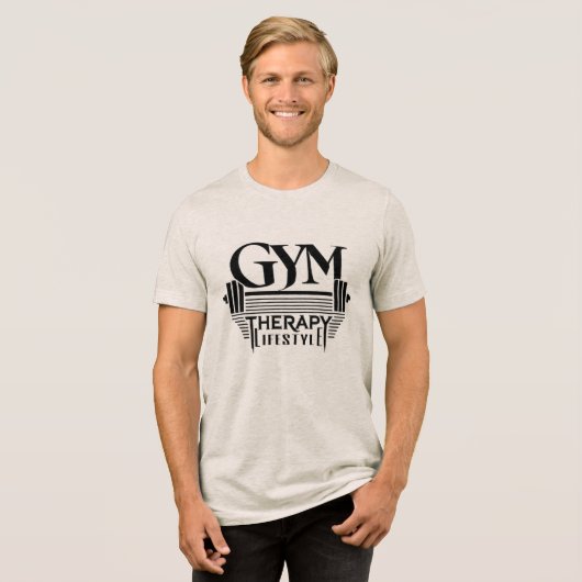 GYM Therapy Lifestyle Tri-Blend Shirt (Voorkant volledig)