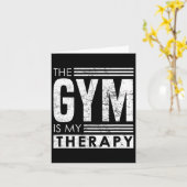 Gym Therapy - Zelfvertrouwen Bodybuilding Phrase Kaart (Gele Bloem)