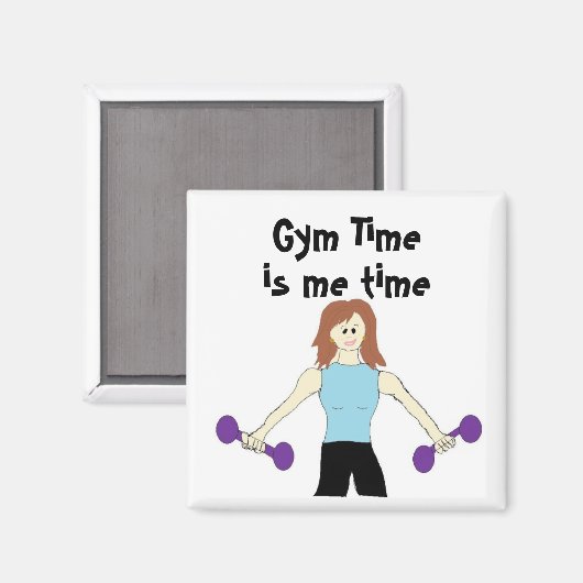 Gym Time is me Tijd Magneet (Voorkant / Achterkant)
