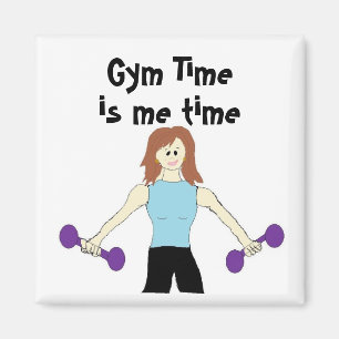 Gym Time is me Tijd Magneet