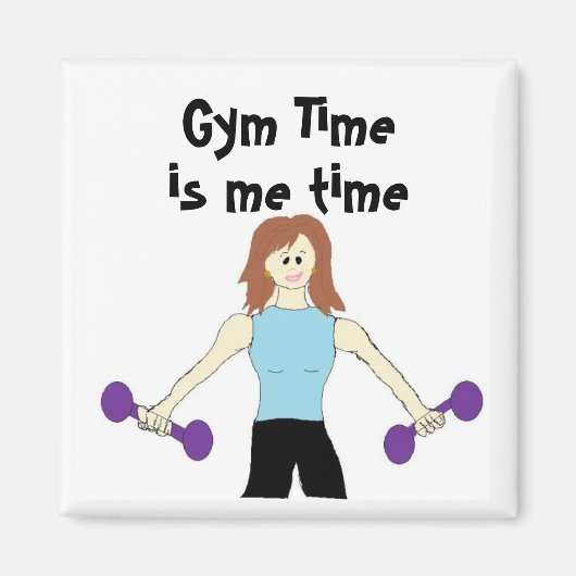 Gym Time is me Tijd Magneet (Voorkant)