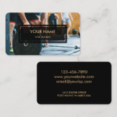 Gym Trainer (Elegant fotobedekking) Visitekaartje (Voorkant / Achterkant)