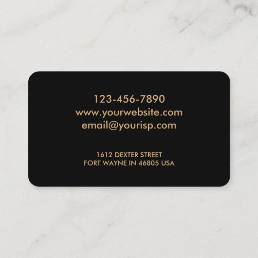 Gym Trainer (Elegant fotobedekking) Visitekaartje (Achterkant)