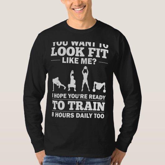 Gym Training Personal Trainer Outfit Workout Train T-shirt (Voorkant)