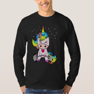 Gym Unicorn Workout Deadlift Gewicht T-shirt