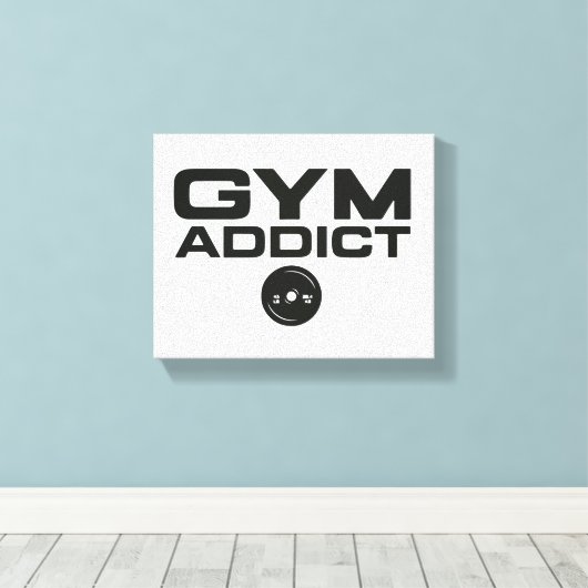 Gym verslaafde canvas afdruk (Insitu (Houten vloer))