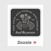 Gym vertrouwen erop dat het proces zwart blijft ga sticker (Vel)