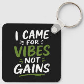Gym Vibes Zwart Sleutelhanger (Achterkant)