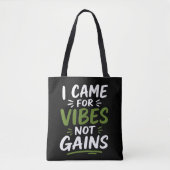 Gym Vibes Zwart Tote Bag (Voorkant)