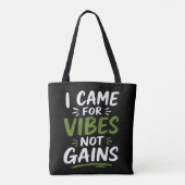 Gym Vibes Zwart Tote Bag (Achterkant)