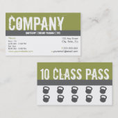 Gym Visitekaartje 10-klasse-passerenkaart Klantenkaartje (Voorkant / Achterkant)