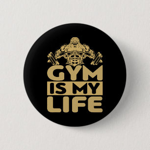 Gym Voedt Mijn Bodybuilding Motivatie Intensieve A Ronde Button 5,7 Cm