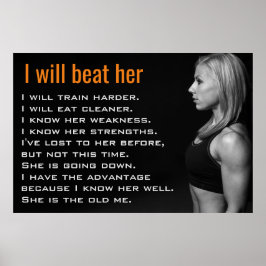 Gym Vrouw Spieren | Meisje Workout Motivatie Poster