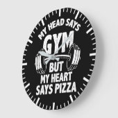 Gym vs Pizza - Funny Gym, Workout Humor Grote Klok (Hoek)