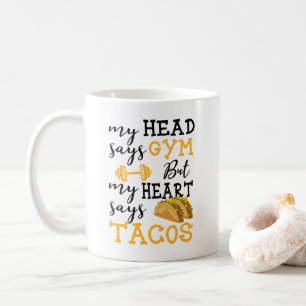 Gym vs Tacos - Grappige nieuwigheid Workout Koffiemok
