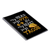 Gym vs Tacos - Grappige nieuwigheid Workout Notitieboek (Rechterzijde)