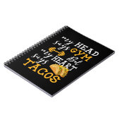 Gym vs Tacos - Grappige nieuwigheid Workout Notitieboek (Linkerzijde)