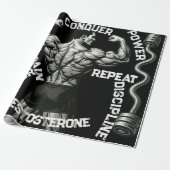 Gym Warrior Black Gift Paper Cadeaupapier (Uitgerold)