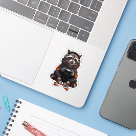 Gym Wasbeer Beest Modus Sticker – Grappige Fitness