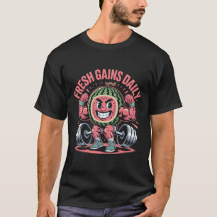 Gym Watermeloen Gewichtheffen Fitness Mannen T-shirt