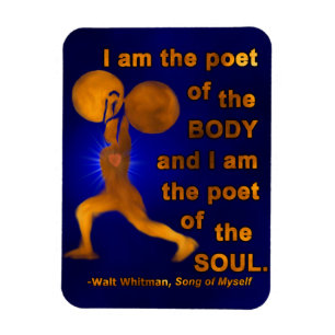 Gym Weightlift Motivatie dichter Walt Whitman Magneet